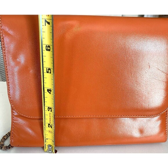 Bellini Handbag 9"Wx7"H Fold over Snap w/Goldtone Chain Handle 16.5"L - Picture 9 of 12